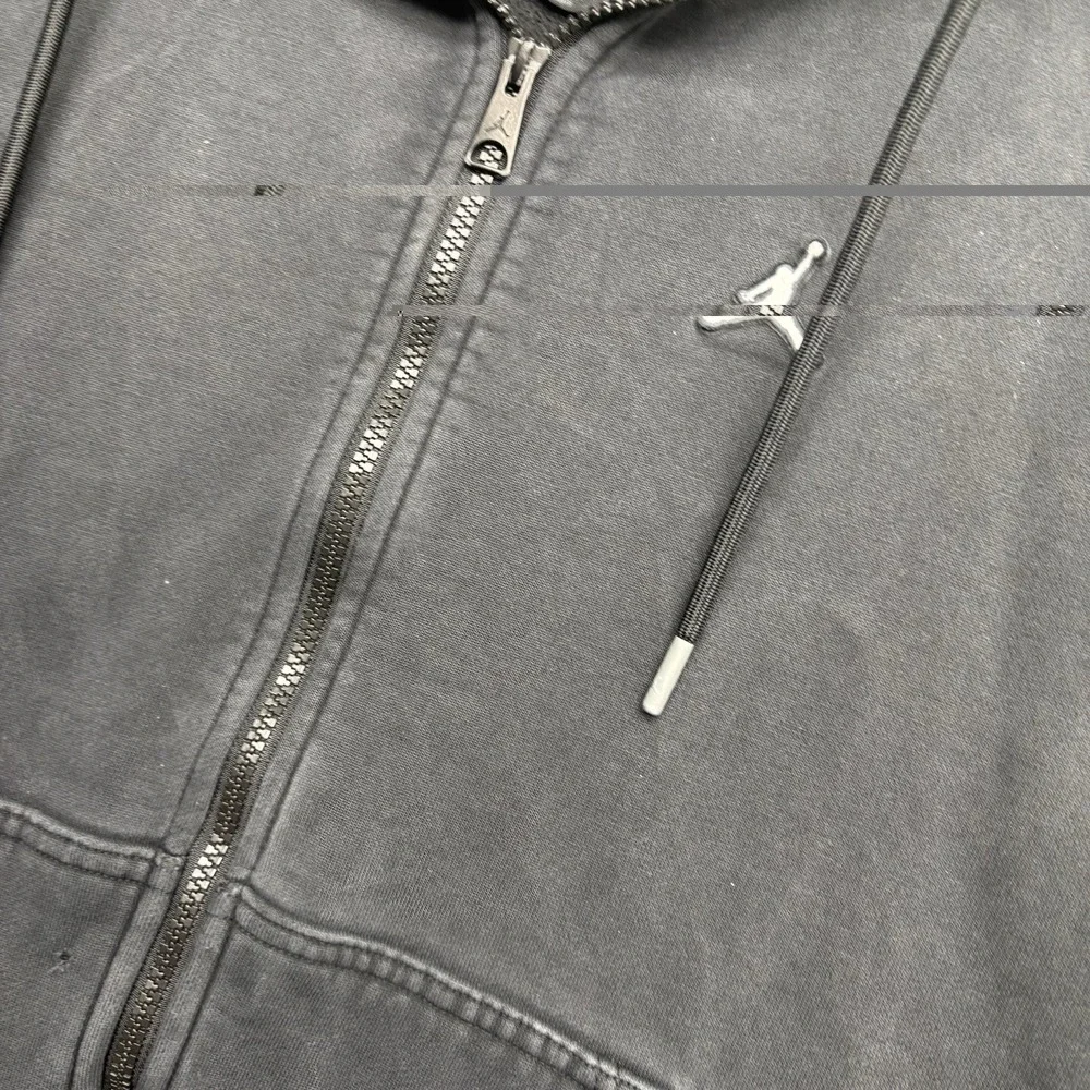 Jordan Hoodie Mens Large 23 Graphic Jumpman Logo Sportswear Y2K Dri-fit Black